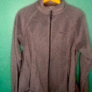 Columbia gray full zip fleece. Size Large.